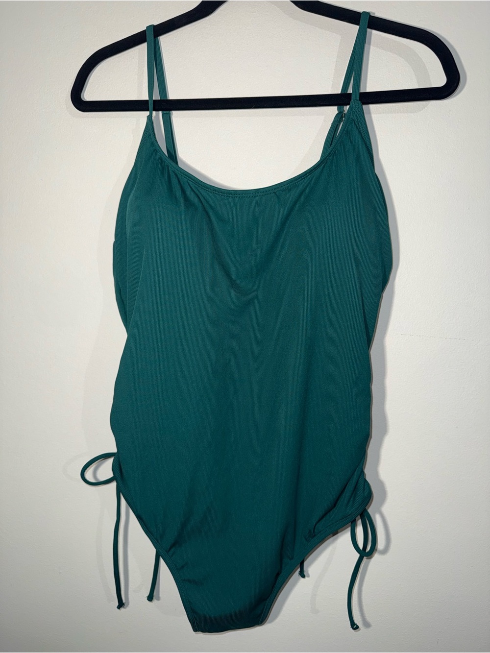Shade & Shore (Target) Emerald Green One-Piece Swimsuit with Side Ties